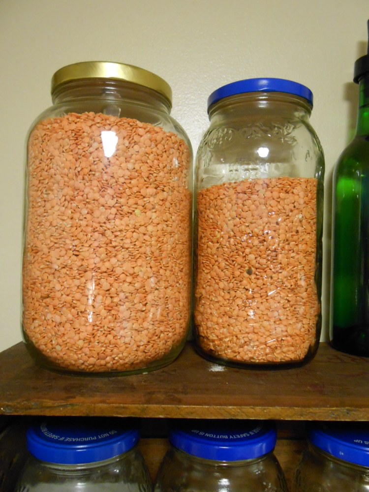 PINK LENTILS IN JAR