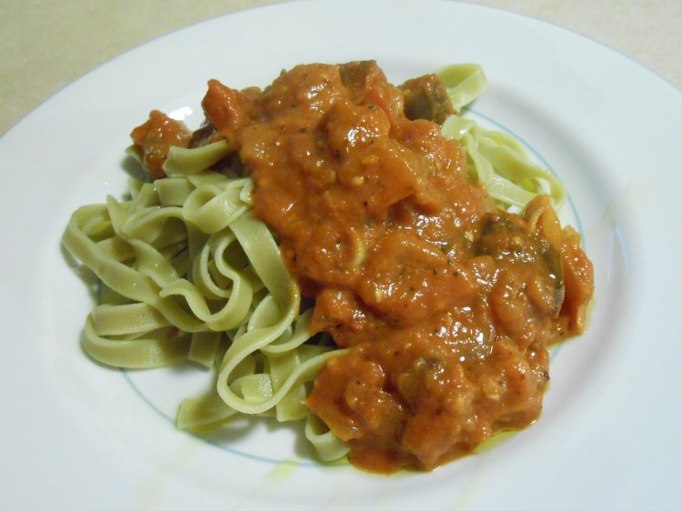 MIYOKO CHEESE RATATOUILLE OVER PASTA