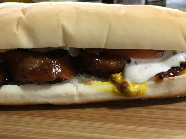 ITALIAN BARBECUE SAUSAGE SUB SANDWICH 3