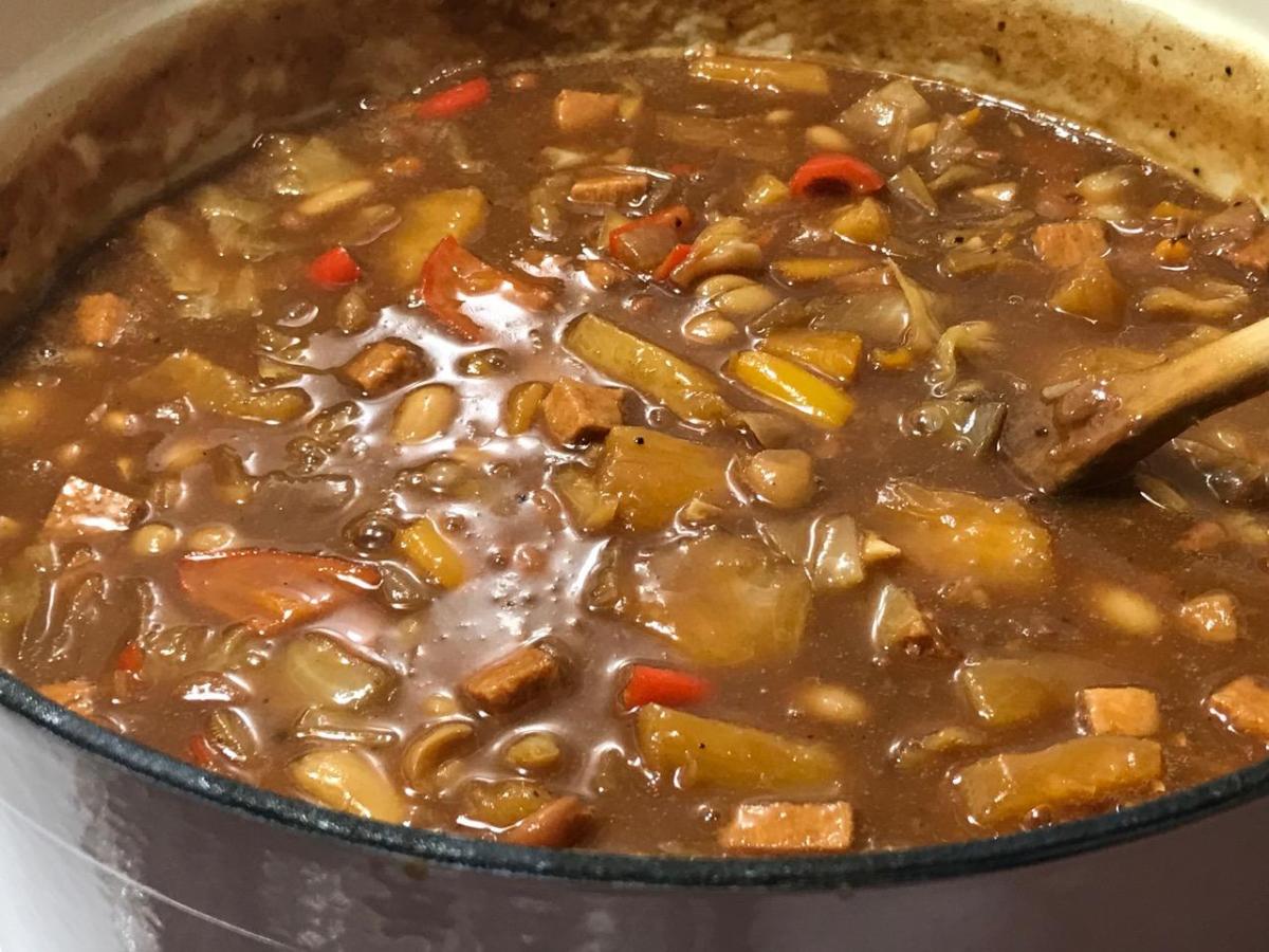 Vegan Ham And Bean Stroganoff – may wah brand&nbsp;ham