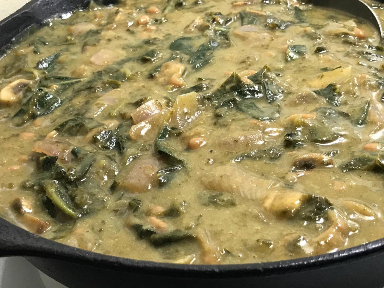 COLLARDS IN MUSTARD CIDER SAUCE 1